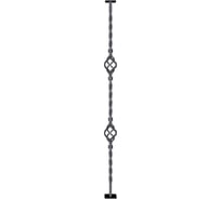 Балясина ДЗМи 60x60x1000 мм "2 корзинки" кованая цвет слоновая кость 84454