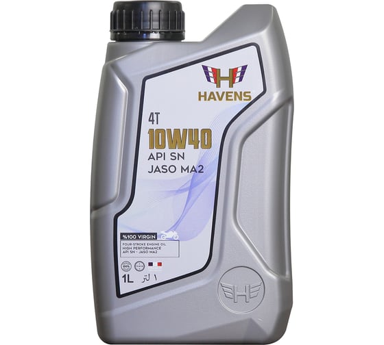 Масло 4T SAE 10W40 API SN JASO MA/MA 2 1L HAVENS H4T10W40SNMA21