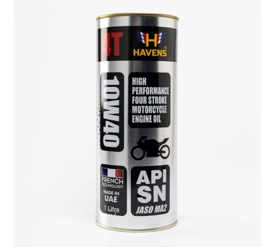Масло 4T SAE 10W40 API SN JASO MA/MA 2 1L HAVENS H4T10W40SNMA21