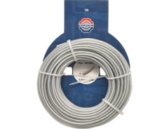 Леска для газонокосилки серебро, 3.0 мм, 15 м, круг проволока в оболочке / TORGWIN S61865