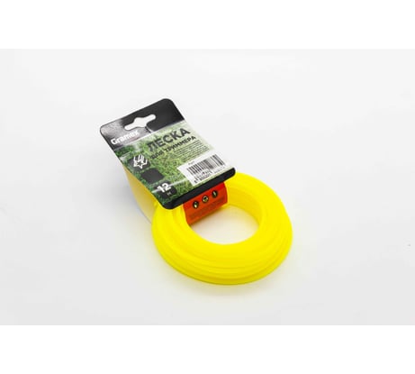 Леска для триммера Gramex 2,4 мм звезда, желтый, 12 метров (5/280) 020038