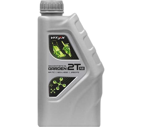 Масло моторное полусинтетическое для садовой техники Garden 2T Plus (1 л; API TC; ISO-L-EGD; JASO FD) VITEX V334301