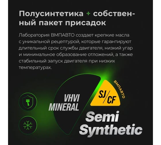 Масло четырехтактное ВМПАВТО 10W-30, SJ/CF, 4л канистра 9282