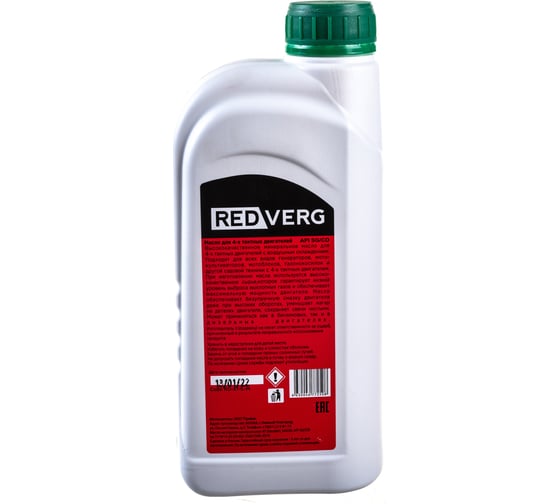 Масло минеральное 4-тактное (1 л; SAE 30) REDVERG 5017607