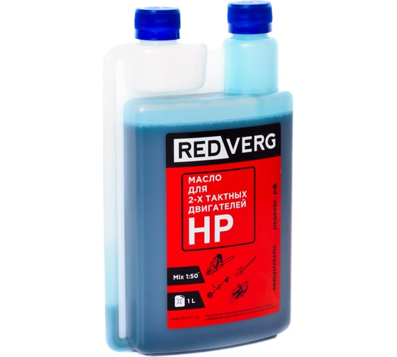 Масло полусинтетическое 2-х тактное с дозатором 1 л REDVERG 6617295