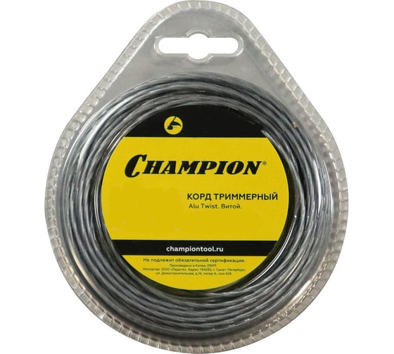 Корд триммерный Alu Twist (3.0 мм; 60 м; витой) CHAMPION C7065