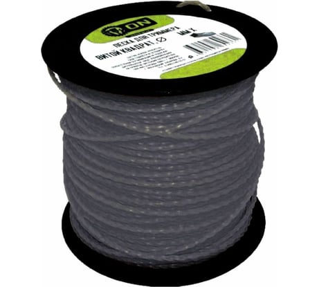 Леска для триммера. витой квадрат с жилой двухкомпонентная усиленная (3.0 мм; 300 м) ON 15-01-340