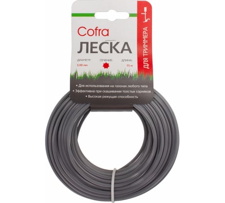 Леска для триммера (3.0 мм; семиугольник; 15 м) COFRA LTC-3.0HP-15