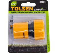 Коннектор с автостопом 3/4" TOLSEN 57164