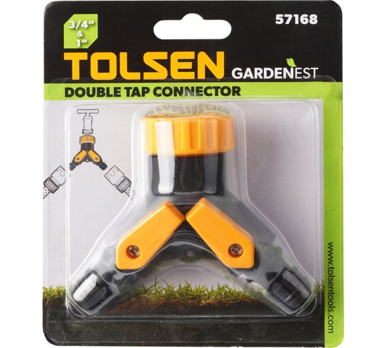Разделитель двухканальный, на кран 3/4" TOLSEN 57168