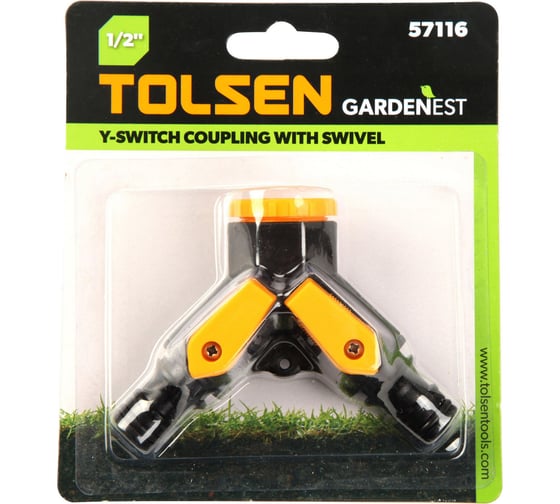 Разделитель двухканальный, на кран 1/2" TOLSEN 57116