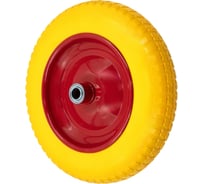Полиуретановое бескамерное колесо для тачки / тележки (3.25/3.00-8, диаметр 360 мм, ось 16 мм, подшипник) А5 PU 2400-16 1000419