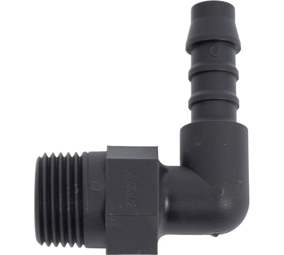Угловой резьбовой переходник WES 8/R 3/8 PA6 (10 шт) NORMA NR-07308912008