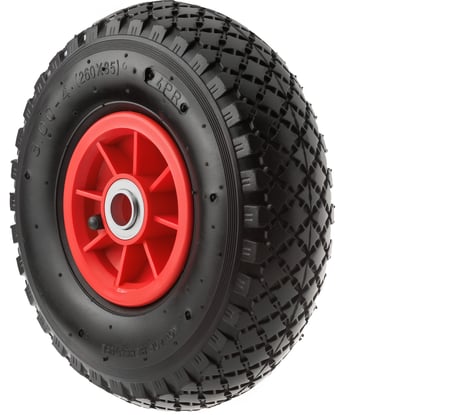 Пневматическое колесо для тачки / тележки (3.00-4, диаметр 260 мм, ось 20 мм, подшипник) А5 PR 1806-20 1000367