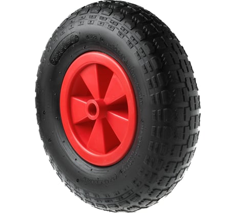 Пневматическое колесо для тачки / тележки (4.10/3.50-6, диаметр 320 мм, ось 20 мм, втулка скольжения) А5  PR 2002-20 1000392