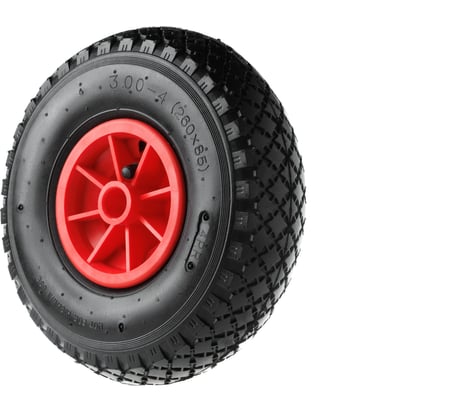 Пневматическое колесо для тачки / тележки (3.00-4, диаметр 260 мм, ось 20 мм, втулка скольжения) А5 PR 1805-20 1000368