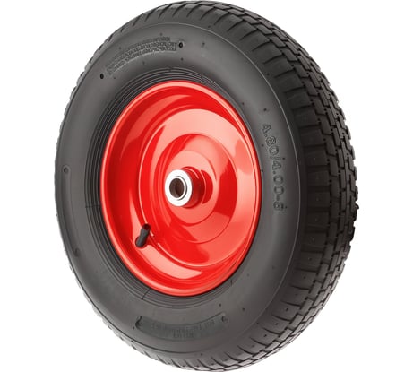 Пневматическое колесо для тачки / тележки (4.00-8, диаметр 380 мм, ось 20 мм, подшипник) А5 PR 3000-20 1000052