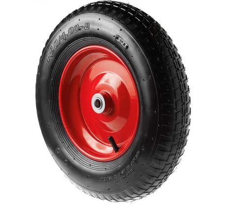 Пневматическое колесо для тачки / тележки (4.00-8, диаметр 380 мм, ось 16 мм, подшипник) А5 PR 3000-16 1000417