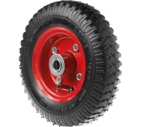 Пневматическое колесо для тачки / тележки (2.50-4, диаметр 210 мм, ось 16 мм, подшипник) А5 PR 1400-16 1000412