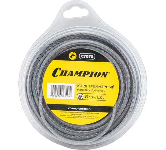 Корд триммерный Platin Saw (3.5 мм; 17 м; зубчатый) CHAMPION C7070 1