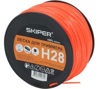 Леска H28 2.7 мм, 186 м, квадратное сечение, оранжевый, БОБИНА SKIPER 00-00008077