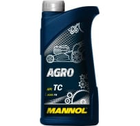 Масло моторное минеральное AGRO 1 л для 2Т двигателей садового оборудования MANNOL 1435