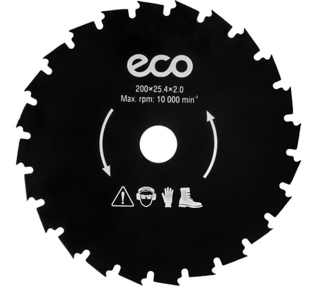 Нож для мотокосы 200x2.0x25.4 мм, кол-во зубьев 24 ECO GTP-24T