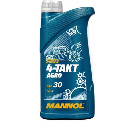Минеральное моторное масло для садовой техники 4-TAKT AGRO SAE 30 1 л MANNOL 1440