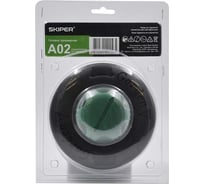 Головка триммерная SKIPER A02 2.4 мм, (резьба левая внутренняя М10х1.25), 480 гр, без разборки, (блистр). d 130 00-00007922