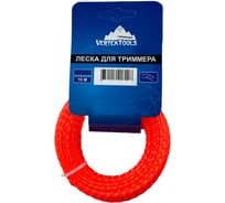 Леска VERTEX (2.4 мм; 15 м; витой квадрат) для триммера vertextools YK-777-2.4-15