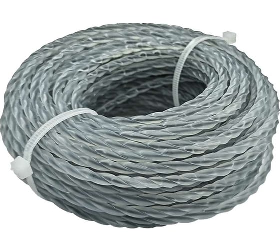 Леска (3 мм; 15 м; витой квадрат с сердечником) для триммера vertextools YK-999-3-15