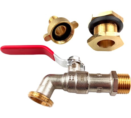 Набор для врезки в бочку: переходник, кран, штуцер Профитт 4823204