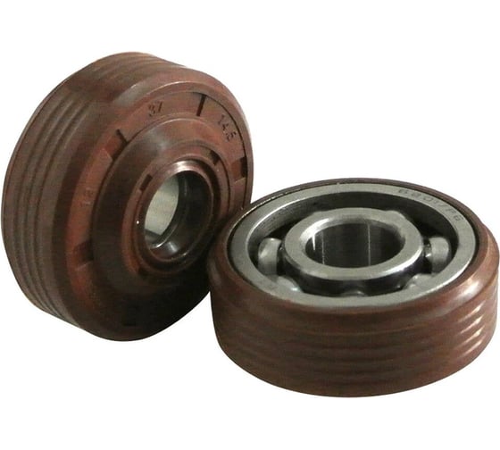 Подшипник коленвала UNITED PARTS 6201 для HUSQVARNA 137/142, PART 351 с сальником (аналог 5300563-63) комплект 2 шт 90-0542