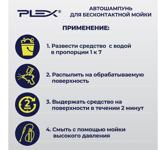 Автошампунь для бесконтактной мойки EVEREST 1 кг PLEX УТ000004818