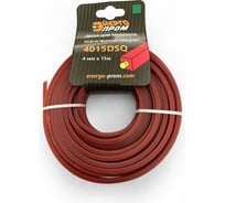 Леска для триммера ЭНЕРГОПРОМ DUO (с жилой) квадрат 4 мм, 15 м 00-00016622