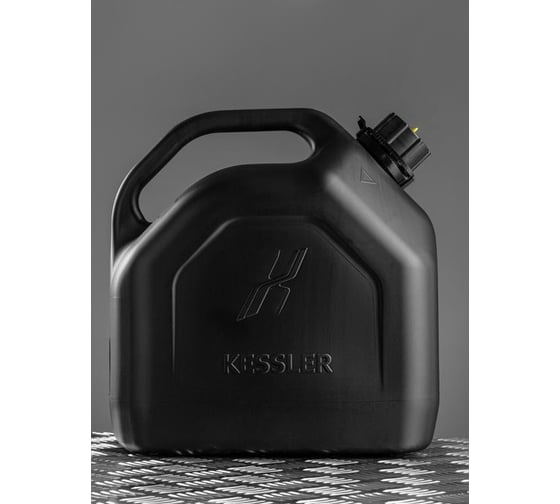 Канистра ГСМ Black Kessler черная с желтой крышкой 10 л Oktan KGA1-02-07