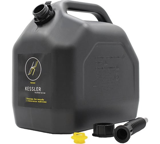 Канистра ГСМ Black Kessler черная с желтой крышкой 25 л Oktan KGA1-02-09