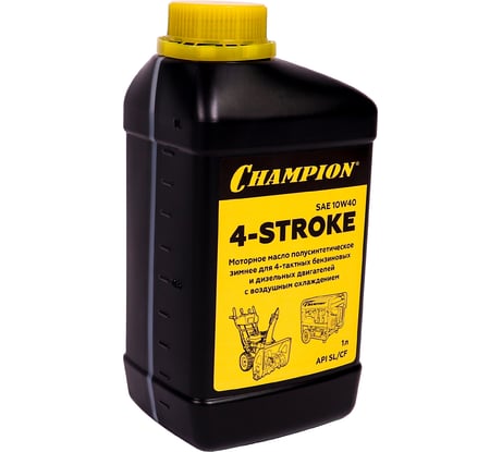 Масло для 4-тактных двигателей полусинтетическое зимнее Champion SAE 10W40 API SL/CF 0.6л 952854