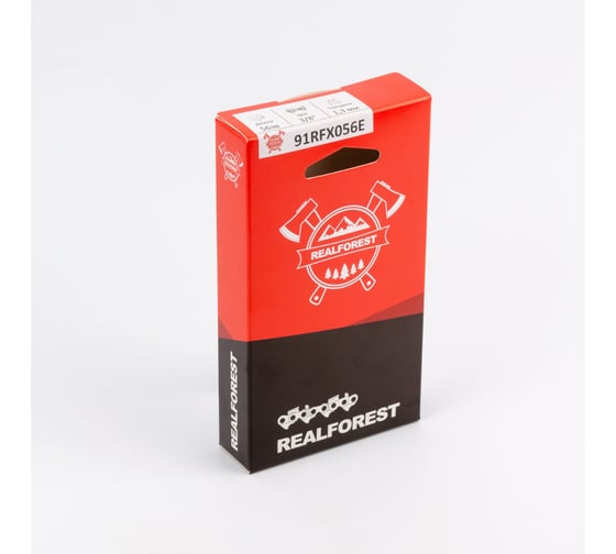 Цепь пильная RealForest Low Profile Super Chisel, шаг 3/8, толщина 1.3мм (0.050), 56 звеньев RealForest 91RFX056E 1