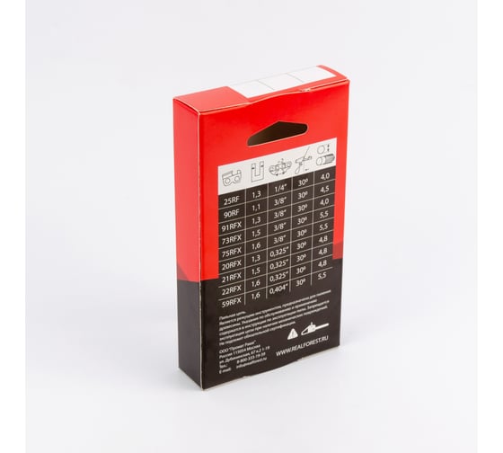 Цепь пильная RealForest Low Profile Super Chisel, шаг 3/8, толщина 1.3мм (0.050), 62 звена 91RFX062E