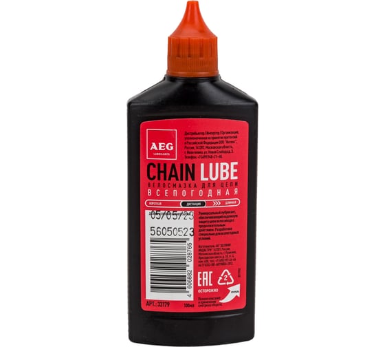Смазка для цепи всепогодная 100 мл	AEG Lubricants 33179