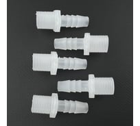 Коннектор Профитт НР 3/8x10 мм, белый, пластик, 5 шт. 0340487-RCS