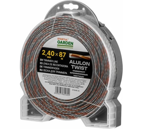 Леская STARTUL ф 2.4 мм х 87 м витой квадрат сеч. ALULON TWIST GARDEN ST6046-24