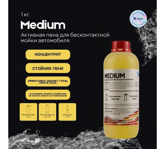 Средство MEDIUM для бесконтактной мойки автомобиля 1 кг Химтек Х01081