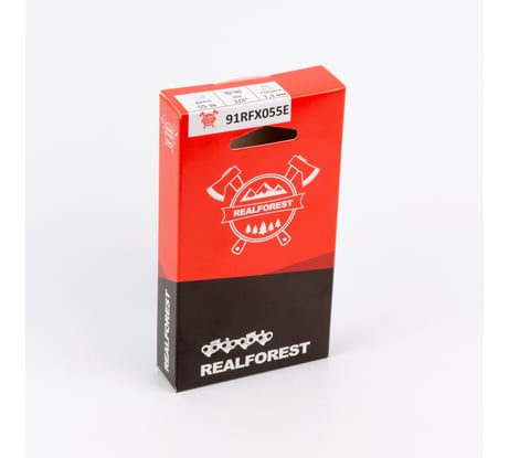 Цепь пильная RealForest Low Profile Super Chisel, шаг 3/8, толщина 1,3мм (0,050), длина 55 звеньев 91RFX055E