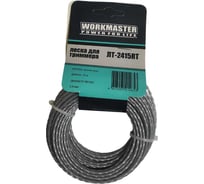 Леска триммерная WorkMaster ВИТОЙ КРУГ, 2,4 мм, 15 метров, бумажный подвес ЛТ-2415RT