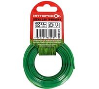 Леска для триммеров Интерскол Квадрат с сердечником 2.4 мм, 15 м 93102.024