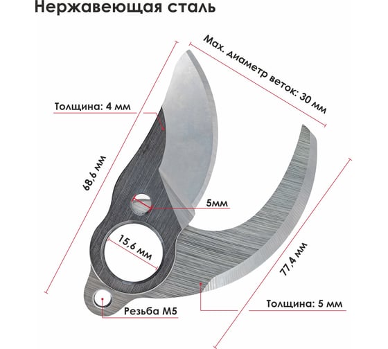 Набор ножей для секатора Интерскол СА-30/18В, 2 шт 64100.015