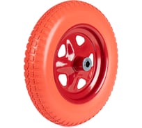 Колесо к тачке ПОЛЕСАД полиуретановое 3.00-8 ,16мм (5/90) 023687