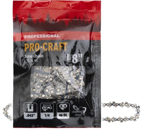 Цепь для цепной пилы PROCRAFT шаг 1/4'', 46 звеньев L.1/4.46